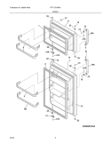 DOOR Diagram and Parts List for FRT17B1BW2  Frigidaire Refrigerator