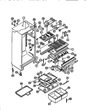 CABINET PARTS Diagram and Parts List for RD19F9WT3A  Gibson Refrigerator