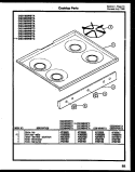 COOKTOP PARTS Diagram and Parts List for CGD2M5WSTA  Gibson Range
