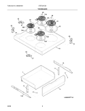 TOP/DRAWER Diagram and Parts List for CFEF257CS5  Frigidaire Range