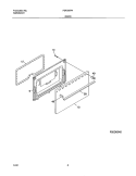 DOOR Diagram and Parts List for FEF305PHWC  Frigidaire Range