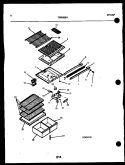 SHELVES AND SUPPORT Diagram and Parts List for TPK180JN0D  Kelvinator Refrigerator