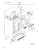 CABINET Diagram and Parts List for FRT18LN5BW4  Frigidaire Refrigerator