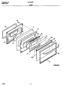 DOOR Diagram and Parts List for GEF354BBWC  Gibson Range
