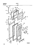 DOORS Diagram and Parts List for F44Q22JTB0  Frigidaire Refrigerator