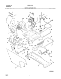 MOTOR / BLOWER / BELT Diagram and Parts List for FGX831CS0  Frigidaire Washer Dryer Combo