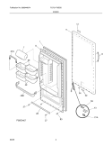 DOOR Diagram and Parts List for PLRU1778ES0  Frigidaire Refrigerator