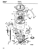 MOTOR / TUB Diagram and Parts List for MWX233REW1  Frigidaire Washer