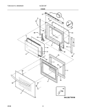 DOOR Diagram and Parts List for GLEB27S9FSD  Frigidaire Wall Oven