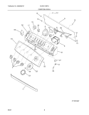 CONTROL PANEL Diagram and Parts List for GLWS1749FS1  Frigidaire Washer