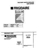 COVER Diagram and Parts List for FDG436RET1  Frigidaire Dryer