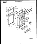 DOOR PARTS Diagram and Parts List for FPGC18TAL2  Frigidaire Refrigerator