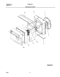 AIR HANDLING PARTS Diagram and Parts List for FAS254J2A4  Frigidaire Air Conditioner
