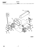 MOTOR Diagram and Parts List for FDE546RET0  Frigidaire Dryer