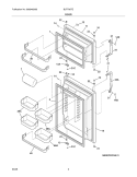 DOOR Diagram and Parts List for BLRT86TES6  Frigidaire Refrigerator