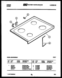 COOKTOP PARTS Diagram and Parts List for CEC1S3WSAC  Gibson Range