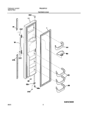 FREEZER DOOR Diagram and Parts List for FRS23KR4AQ5  Frigidaire Refrigerator