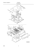 TOP/DRAWER Diagram and Parts List for PLES389ECI  Frigidaire Range