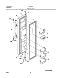 FREEZER DOOR Diagram and Parts List for FRS23W3AW2  Frigidaire Refrigerator