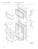 DOOR Diagram and Parts List for GS18HTZDPWB  Frigidaire Refrigerator