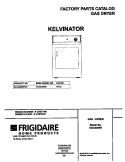 COVER Diagram and Parts List for KDG336REW1  Kelvinator Dryer
