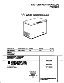 COVER Diagram and Parts List for WFC15M4HW0  Frigidaire Freezer