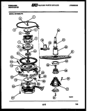 MOTOR PUMP PARTS Diagram and Parts List for DW1050LA2  Frigidaire Dishwasher