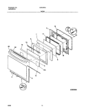 DOOR Diagram and Parts List for GSE3WZCBB  Frigidaire Range