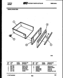 DRAWER PARTS Diagram and Parts List for 30-3860-23-03  Tappan Range