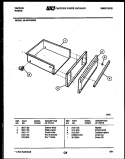 DRAWER PARTS Diagram and Parts List for 30-4979-00-03  Tappan Range