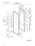 REFRIGERATOR DOOR Diagram and Parts List for FRS23H7CQ2  Frigidaire Refrigerator