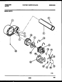 BLOWER AND DRIVE PARTS Diagram and Parts List for DGFW3  Frigidaire Dryer