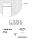 COVER Diagram and Parts List for CRE3860GWBA  Crosley Range