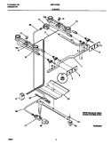 BURNER Diagram and Parts List for MGF345BEWC  Frigidaire Range
