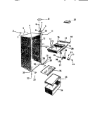 CABINET, SHELVES, DIVIDER Diagram and Parts List for RC131GCD8  Frigidaire Refrigerator