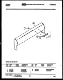 BACKGUARD Diagram and Parts List for 37-1028-00-01  Tappan Range