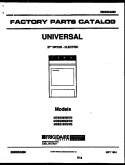 COVER Diagram and Parts List for MDE216RBW0  Tappan Dryer