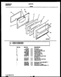 DOOR PARTS Diagram and Parts List for CE303VC3W1  Frigidaire Range