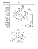 BURNER Diagram and Parts List for FGF337GBD  Frigidaire Range