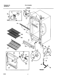 CABINET Diagram and Parts List for FFU17FC4AW3  Frigidaire Freezer