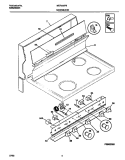 BACKGUARD Diagram and Parts List for MEF302PBWE  Frigidaire Range