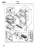CABINET Diagram and Parts List for FFU20G9GW0  Frigidaire Freezer