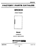 COVER Diagram and Parts List for UL2494ECW2  Frigidaire Freezer