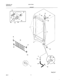 CABINET Diagram and Parts List for GFU17M4GW2  Gibson Freezer