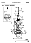 TRANSMISSION Diagram and Parts List for LCE702AWW3  Frigidaire Washer Dryer Combo
