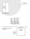COVER Diagram and Parts List for CRSH265LW0  Frigidaire Refrigerator