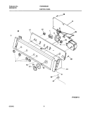 CONTROL PANEL Diagram and Parts List for FWXB45RGS1  Frigidaire Washer