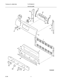 BACKGUARD Diagram and Parts List for PLGFMZ98GCG  Frigidaire Range