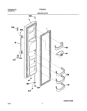 FREEZER DOOR Diagram and Parts List for FRS26R2AQ1  Frigidaire Refrigerator