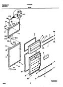 DOORS Diagram and Parts List for FRT16CRHD3  Frigidaire Refrigerator